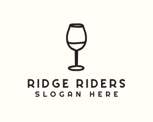 Wine Glass Drink logo design