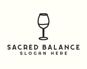 Wine Glass Drink logo design