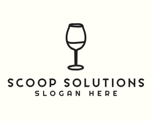 Wine Glass Drink logo design