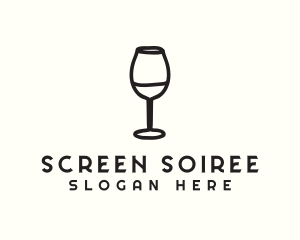 Wine Glass Drink logo design