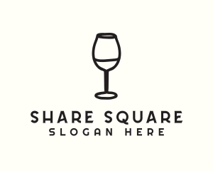 Wine Glass Drink logo design