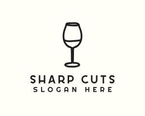 Wine Glass Drink logo design