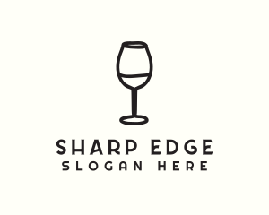 Wine Glass Drink logo design