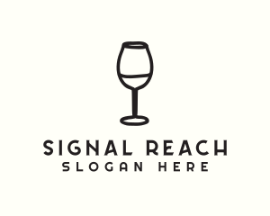 Wine Glass Drink logo design