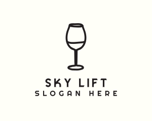 Wine Glass Drink logo design