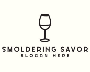 Wine Glass Drink logo design