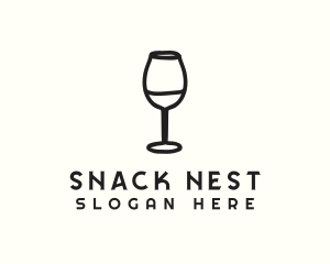 Wine Glass Drink logo design