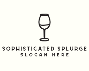 Wine Glass Drink logo design