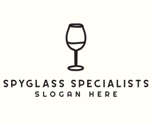 Wine Glass Drink logo design