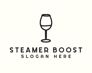 Wine Glass Drink logo design