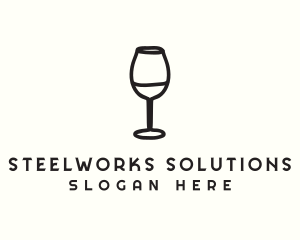 Wine Glass Drink logo design