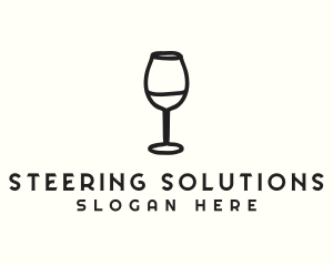 Wine Glass Drink logo design