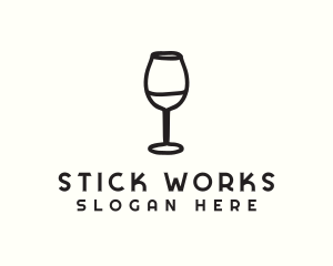 Wine Glass Drink logo design