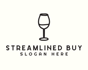 Wine Glass Drink logo design