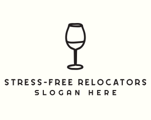 Wine Glass Drink logo design