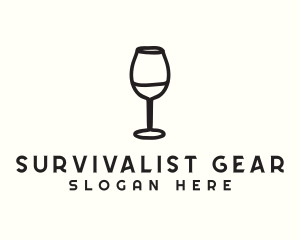 Wine Glass Drink logo design