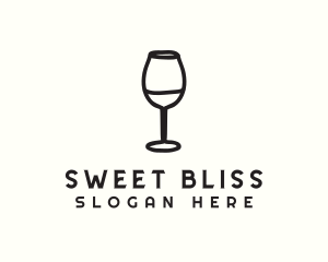 Wine Glass Drink logo design