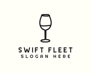 Wine Glass Drink logo design