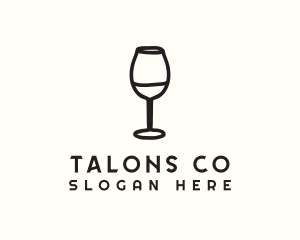 Wine Glass Drink logo design