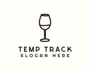 Wine Glass Drink logo design