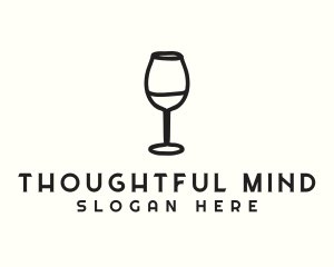 Wine Glass Drink logo design