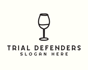 Wine Glass Drink logo design