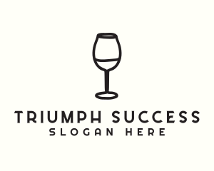 Wine Glass Drink logo design