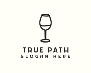 Wine Glass Drink logo design