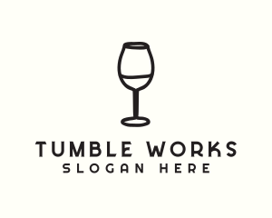 Wine Glass Drink logo design