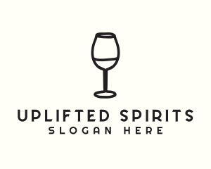 Wine Glass Drink logo design