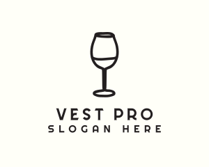 Wine Glass Drink logo design