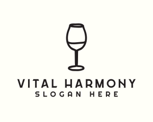 Wine Glass Drink logo design