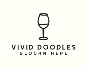 Wine Glass Drink logo design