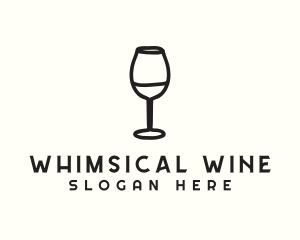 Wine Glass Drink logo design