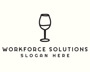 Wine Glass Drink logo design