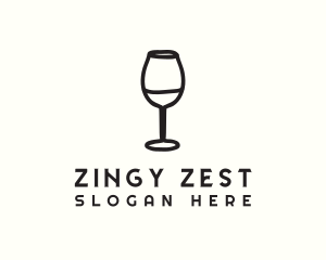 Wine Glass Drink logo design