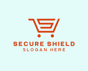 Grocery Cart Letter S logo design