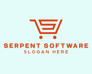 Grocery Cart Letter S logo design