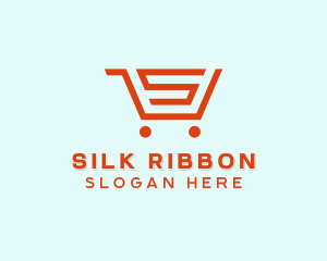 Grocery Cart Letter S logo design