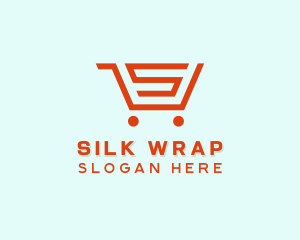 Grocery Cart Letter S logo design