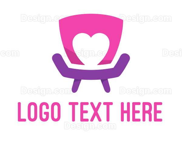 Heart Chair Love Seat Logo
