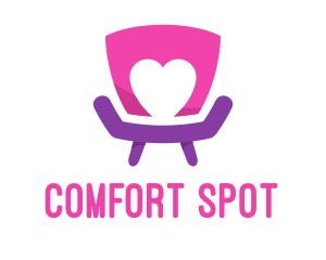 Heart Chair Love Seat logo design