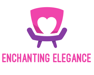 Heart Chair Love Seat logo design