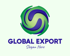 Global Typhoon Weather logo design