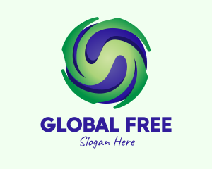 Global Typhoon Weather logo design