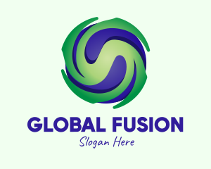 Global Typhoon Weather logo design