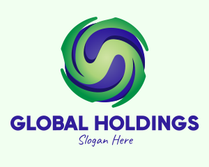 Global Typhoon Weather logo design