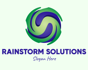 Global Typhoon Weather logo design