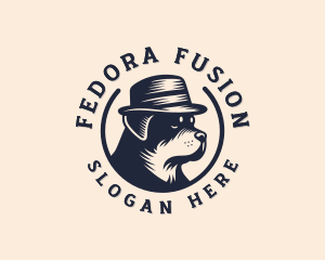 Fedora Pitbull Dog logo design