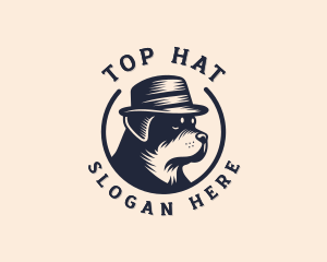 Fedora Pitbull Dog logo design